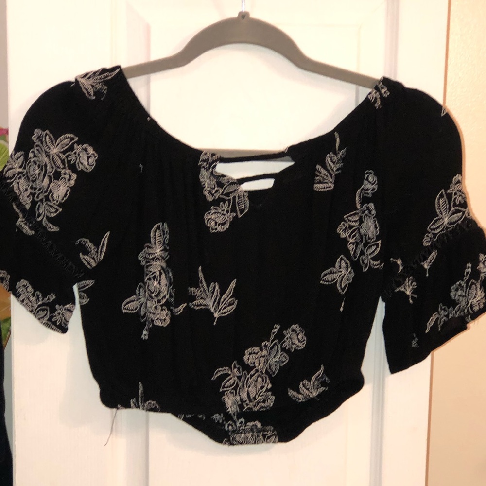 Off the shoulder crop top